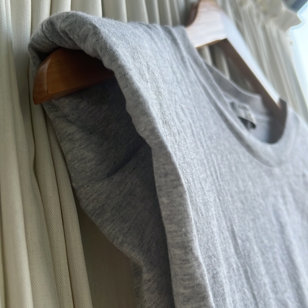 Babaton - XS - grey sleeveless top with shoulder pads